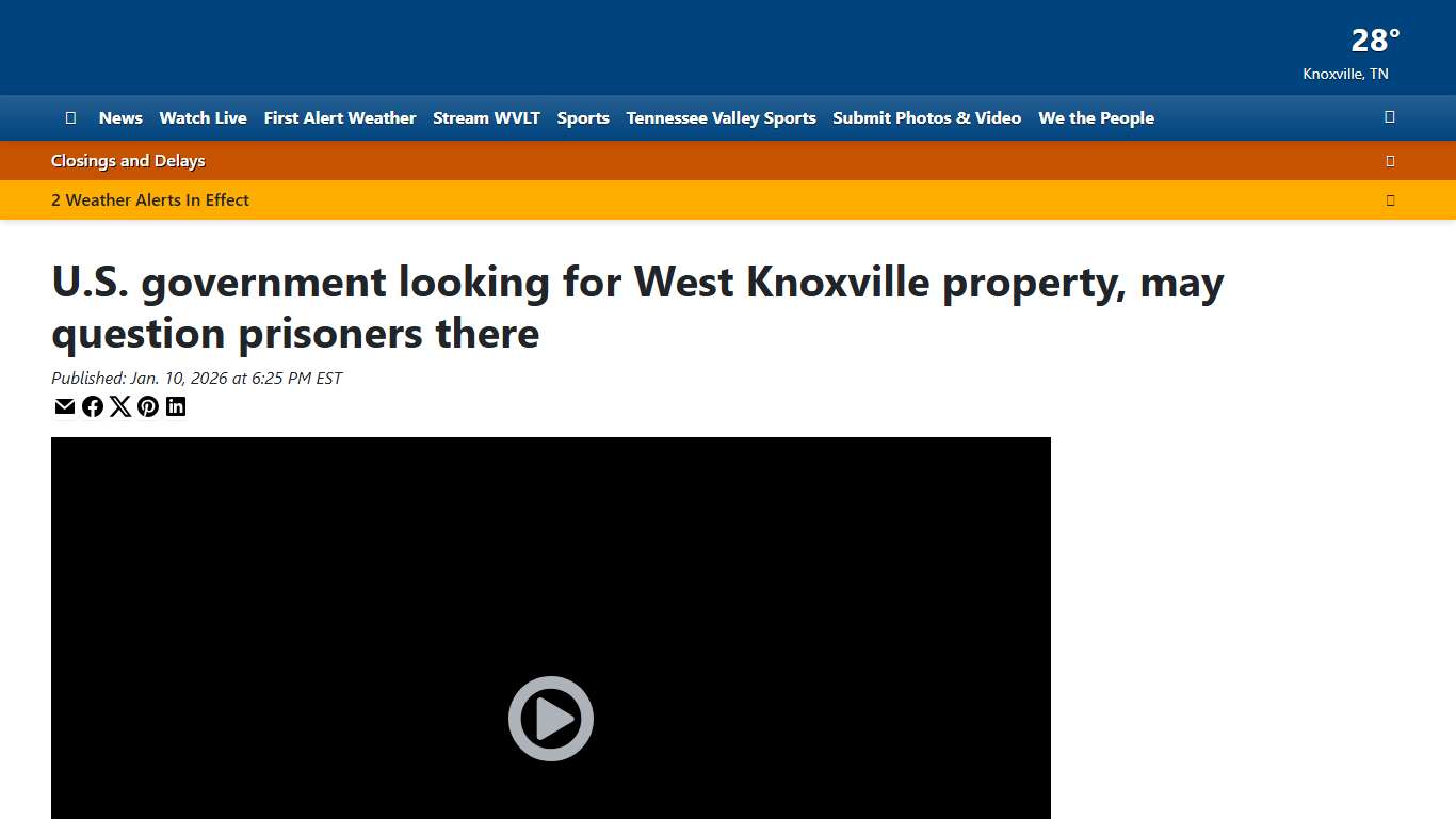 U.S. government looking for West Knoxville property, may question prisoners there